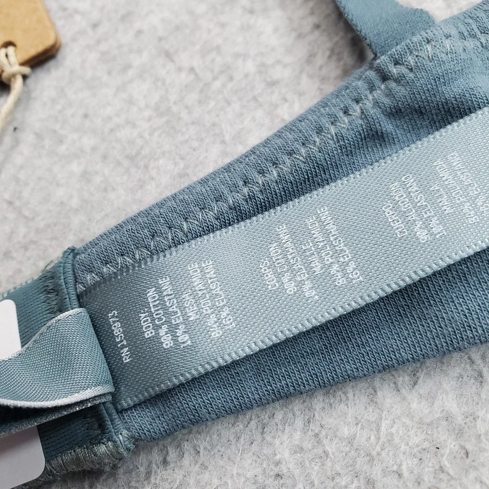 SKIMS Women Bra MEDIUM Blue Bralette Wireless Unlined NWT - Picture 11 of 13